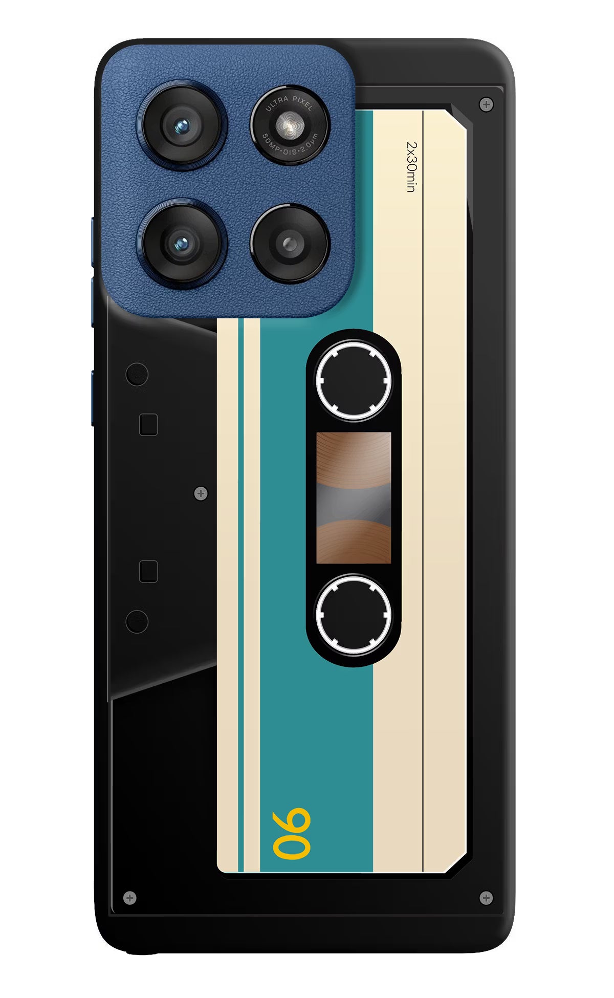 Cassette Moto Edge 60 Stylus Hard Case Back Cover by Casekaro