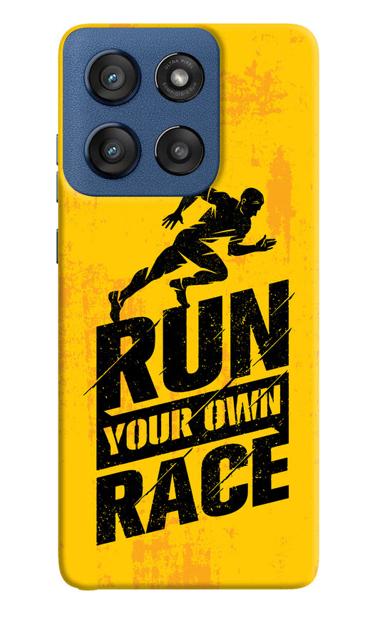 Run Your Own Race Moto Edge 60 Stylus Hard Case Back Cover by Casekaro