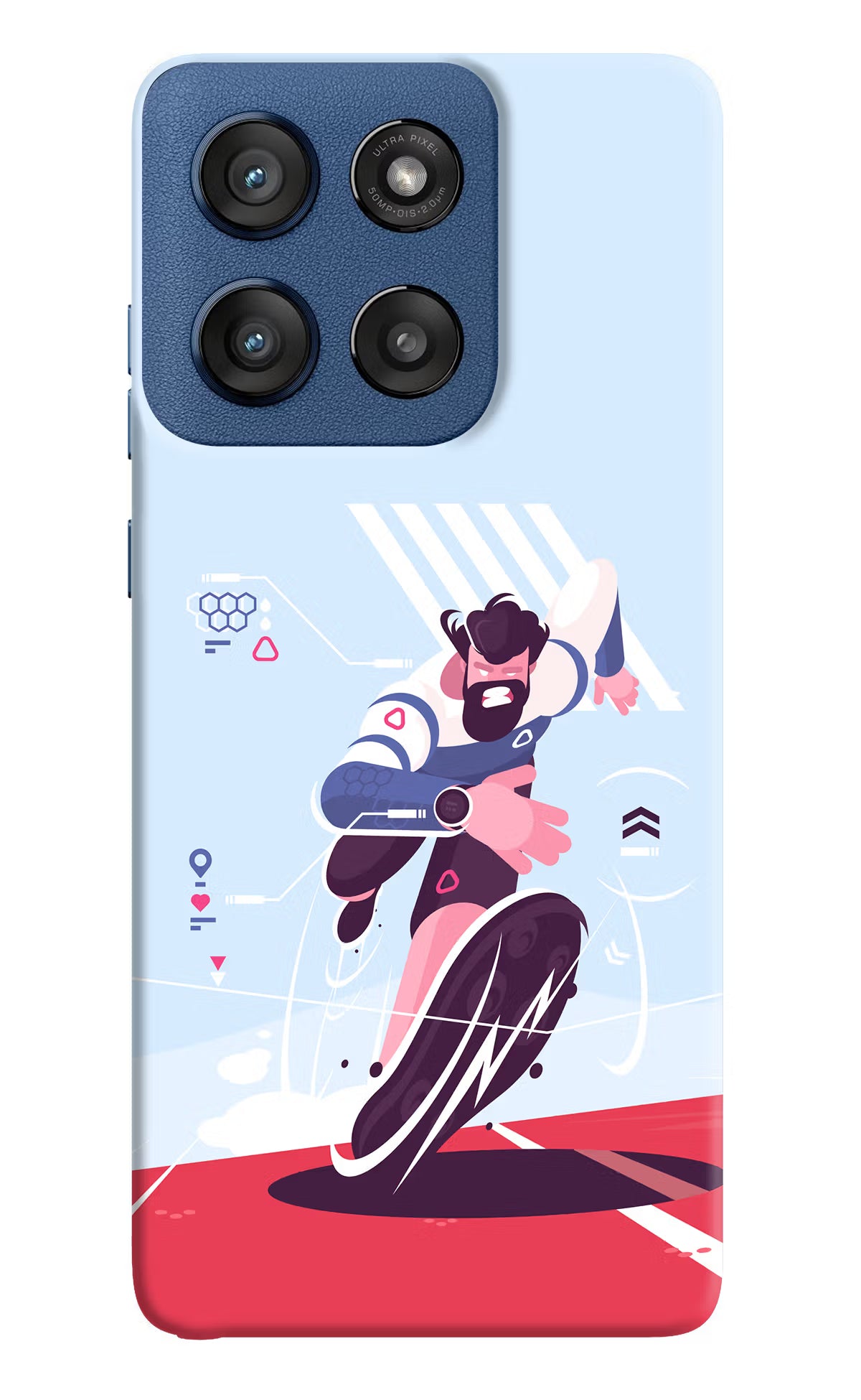 Run Pro Moto Edge 60 Stylus Hard Case Back Cover by Casekaro