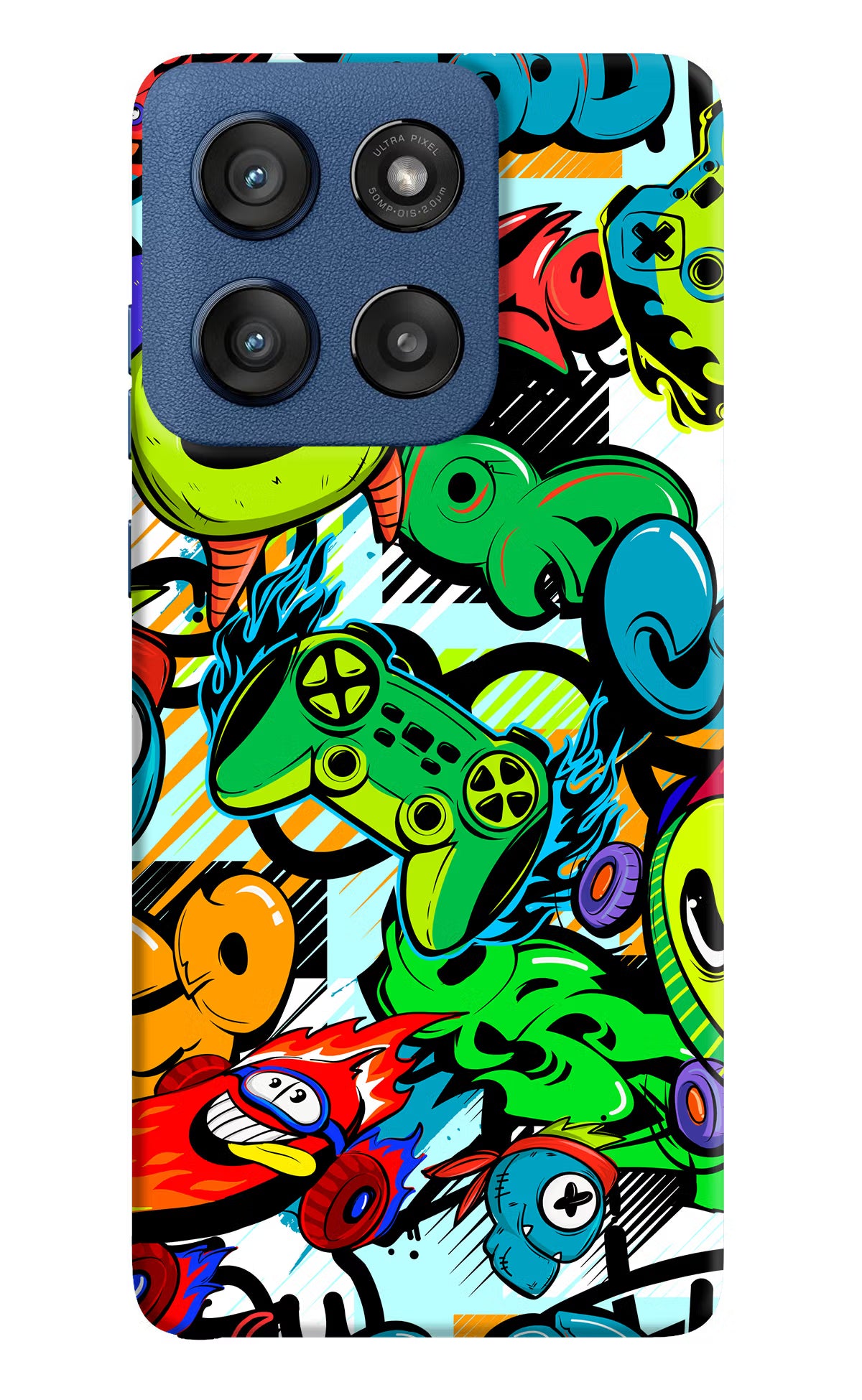 Game Doodle Moto Edge 60 Stylus Hard Case Back Cover by Casekaro
