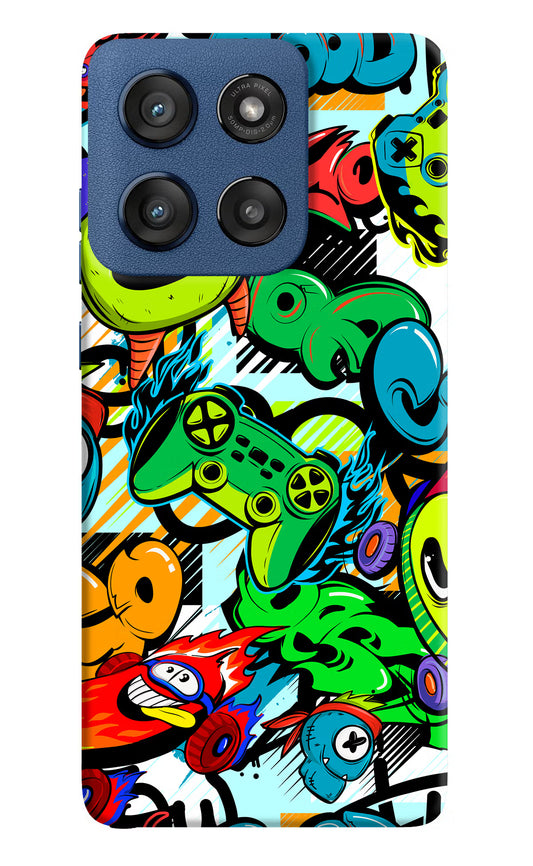 Game Doodle Moto Edge 60 Stylus Hard Case Back Cover by Casekaro