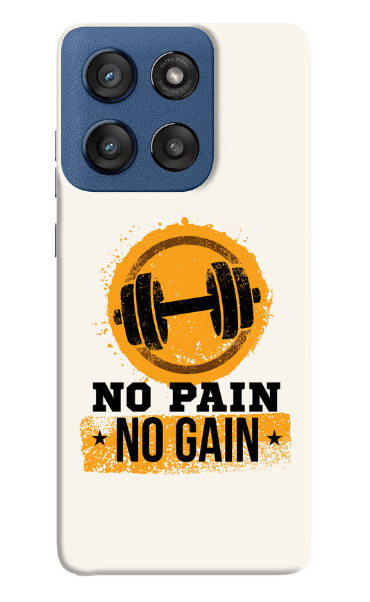 No Pain No Gain Moto Edge 60 Stylus Hard Case Back Cover by Casekaro