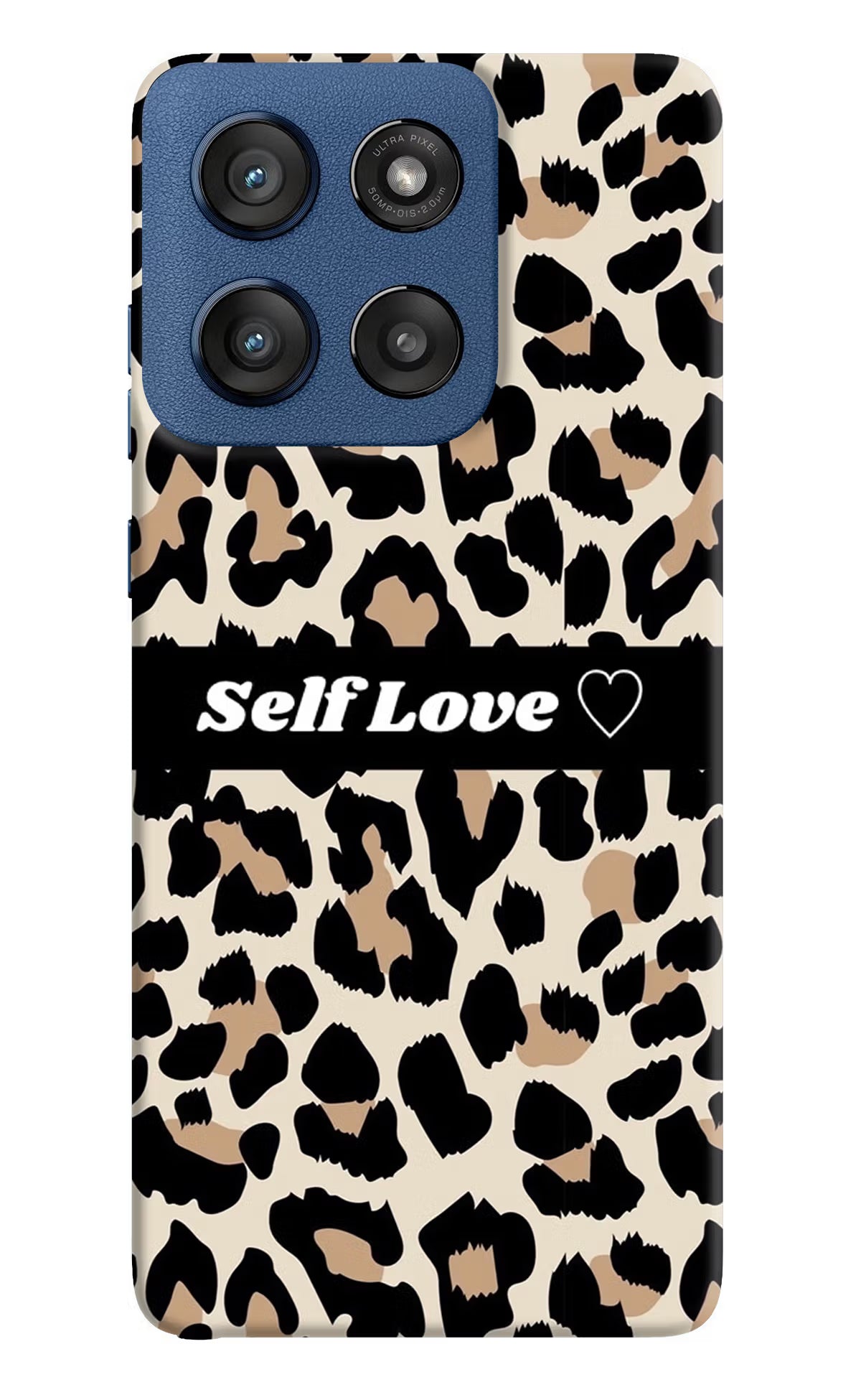 Leopard Print Self Love Moto Edge 60 Stylus Hard Case Back Cover by Casekaro