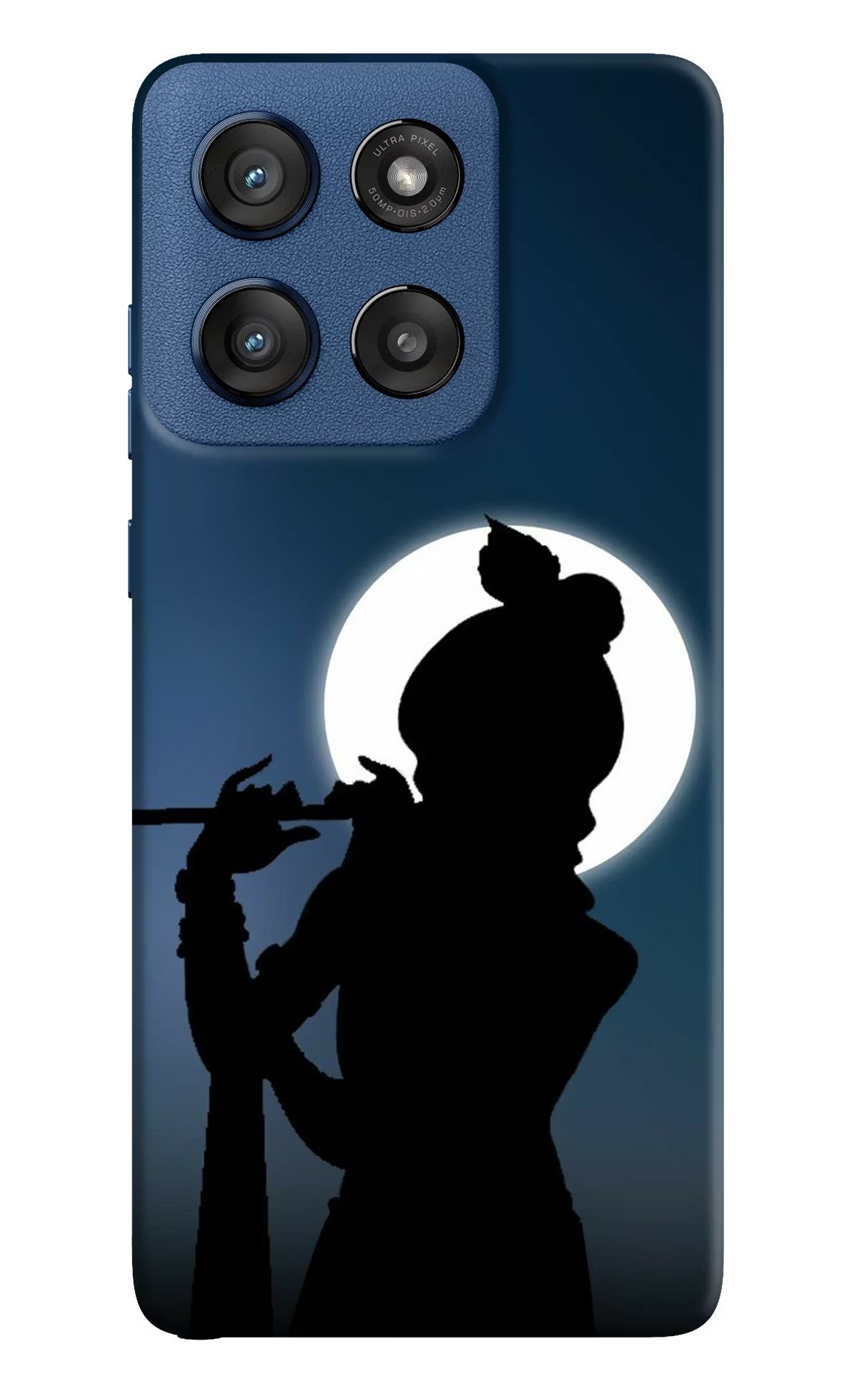 Shri Krishna Silhouette Moto Edge 60 Stylus Hard Case Back Cover by Casekaro