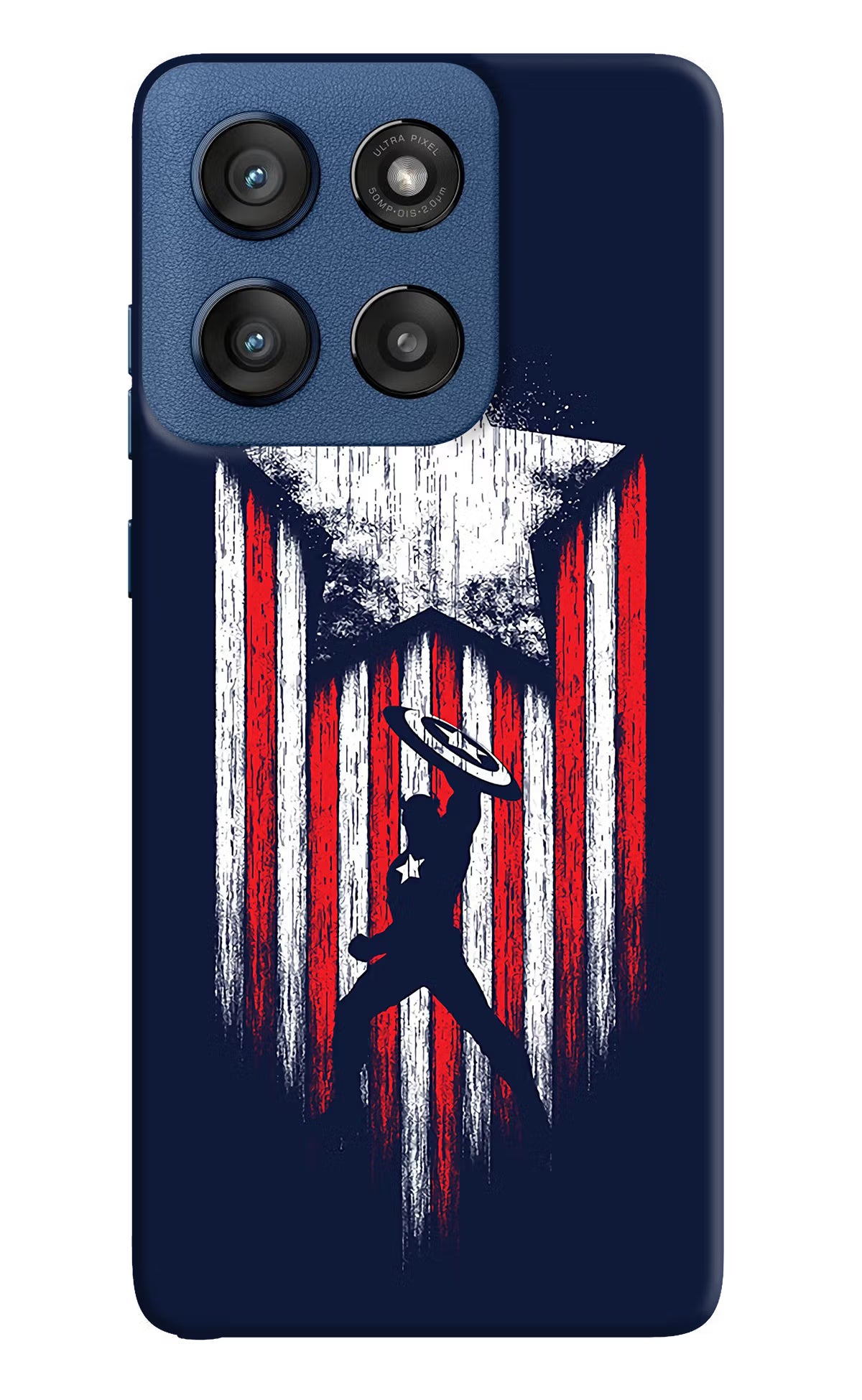 Captain America Marvel Art Moto Edge 60 Stylus Hard Case Back Cover by Casekaro