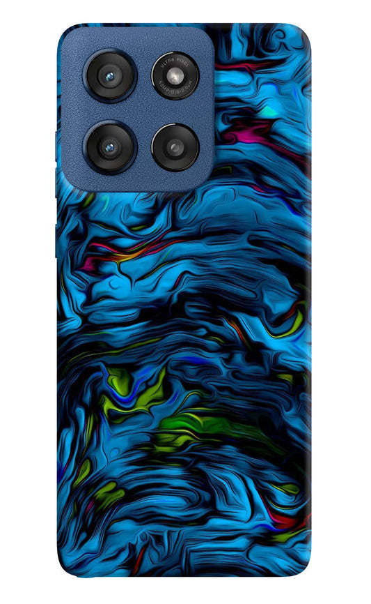 Dark Blue Abstract Moto Edge 60 Stylus Hard Case Back Cover by Casekaro