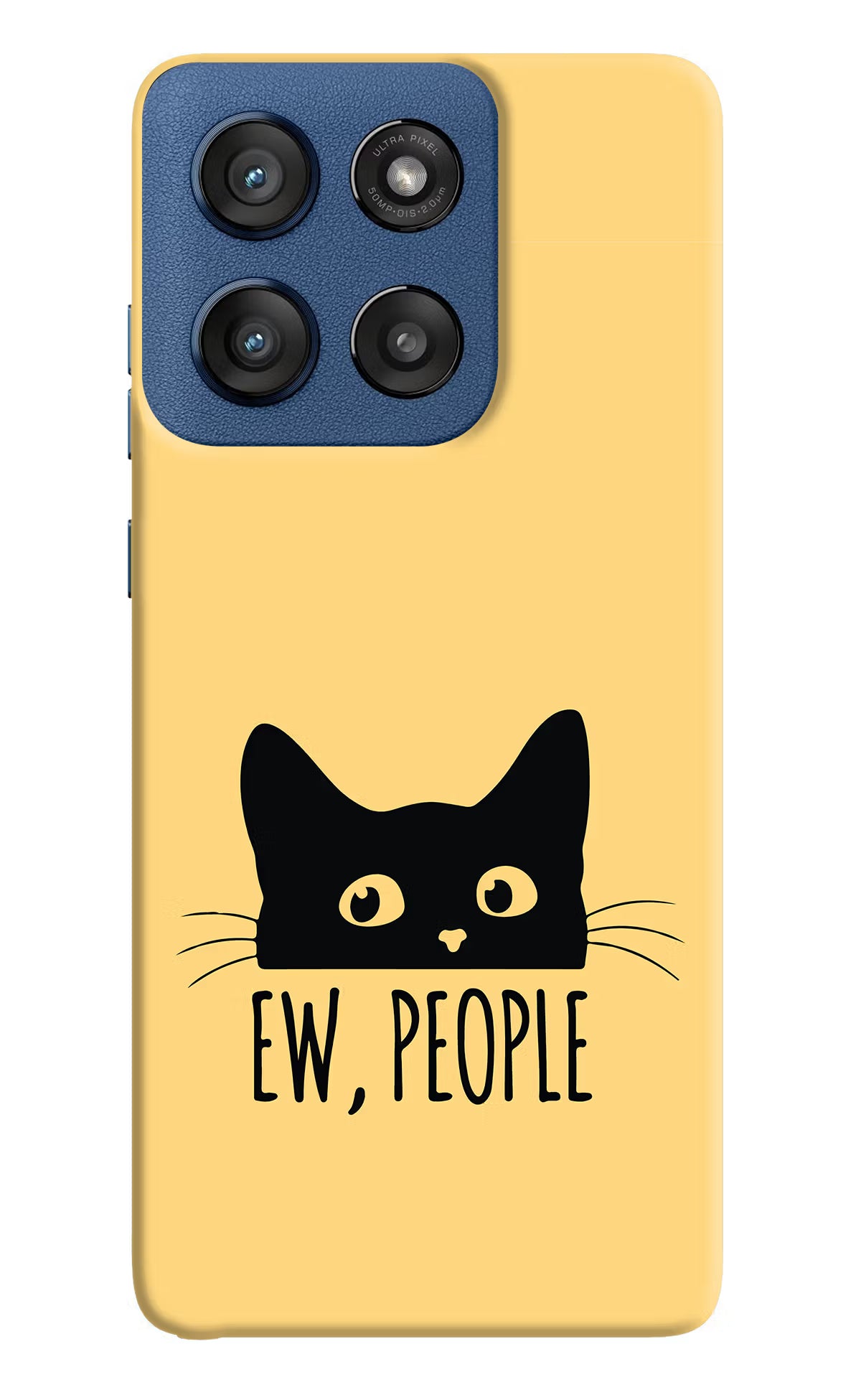 Ew People Catitude Moto Edge 60 Stylus Hard Case Back Cover by Casekaro