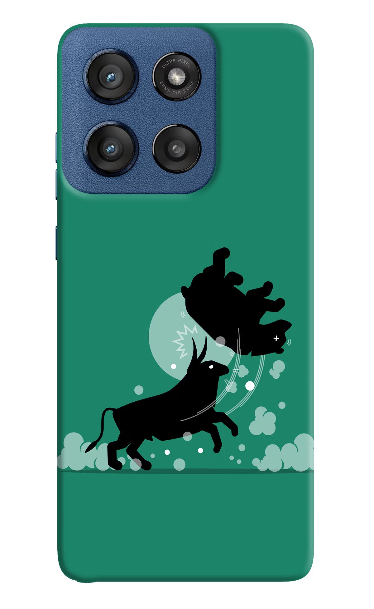 Bull Conqueror Moto Edge 60 Stylus Hard Case Back Cover by Casekaro