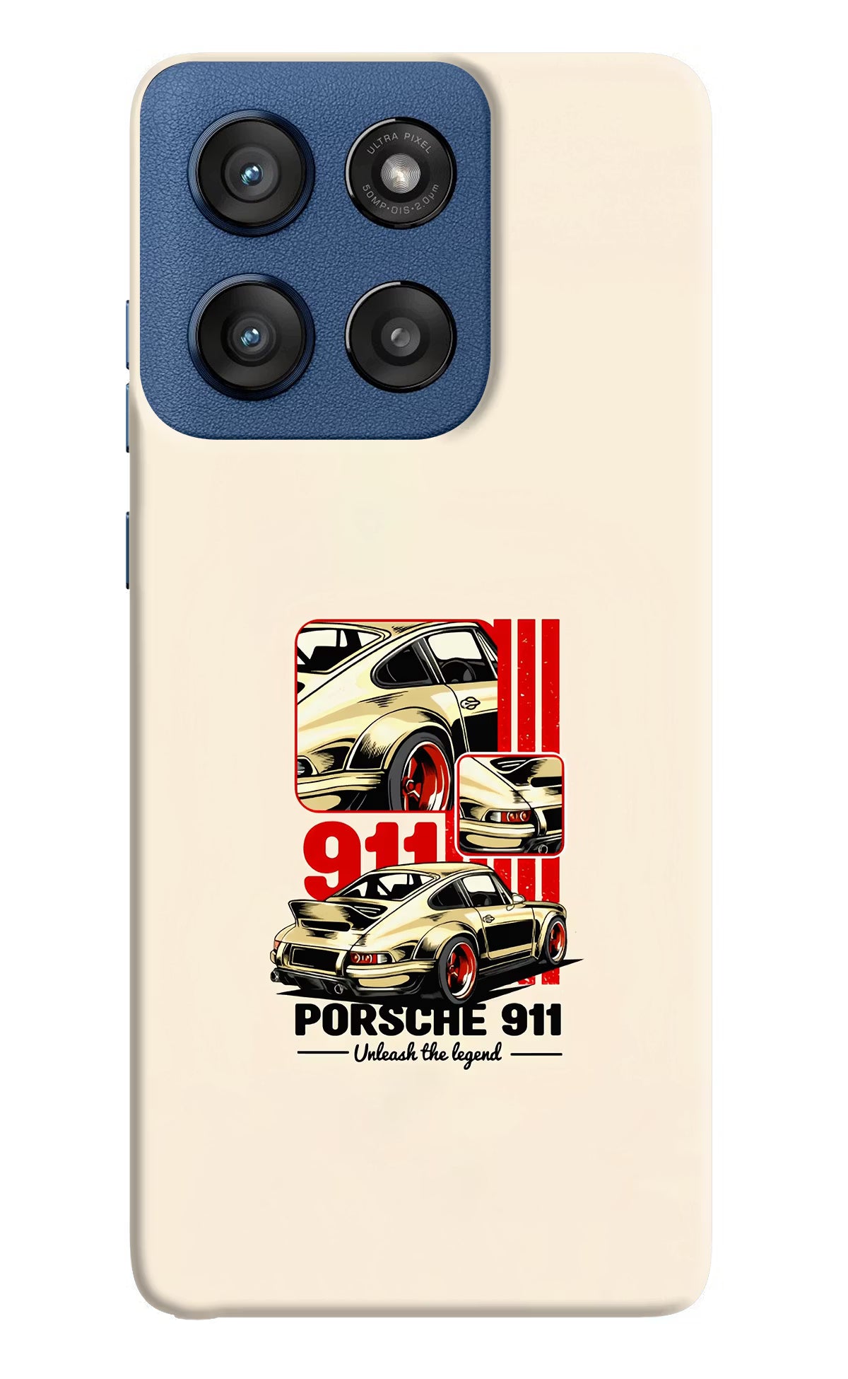 Classic Porsche 911 Moto Edge 60 Stylus Hard Case Back Cover by Casekaro
