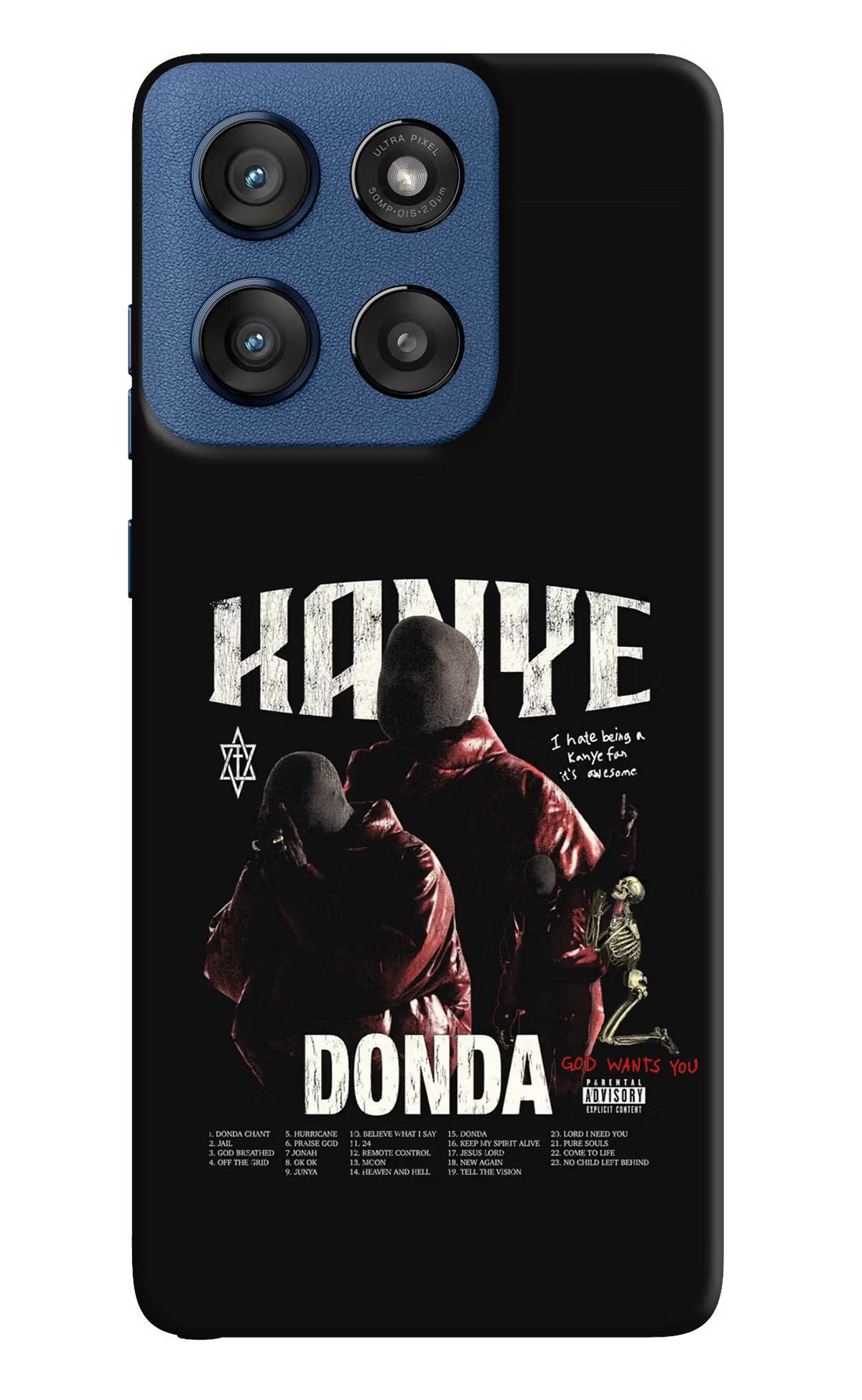 Donda Kanye West Moto Edge 60 Stylus Hard Case Back Cover by Casekaro