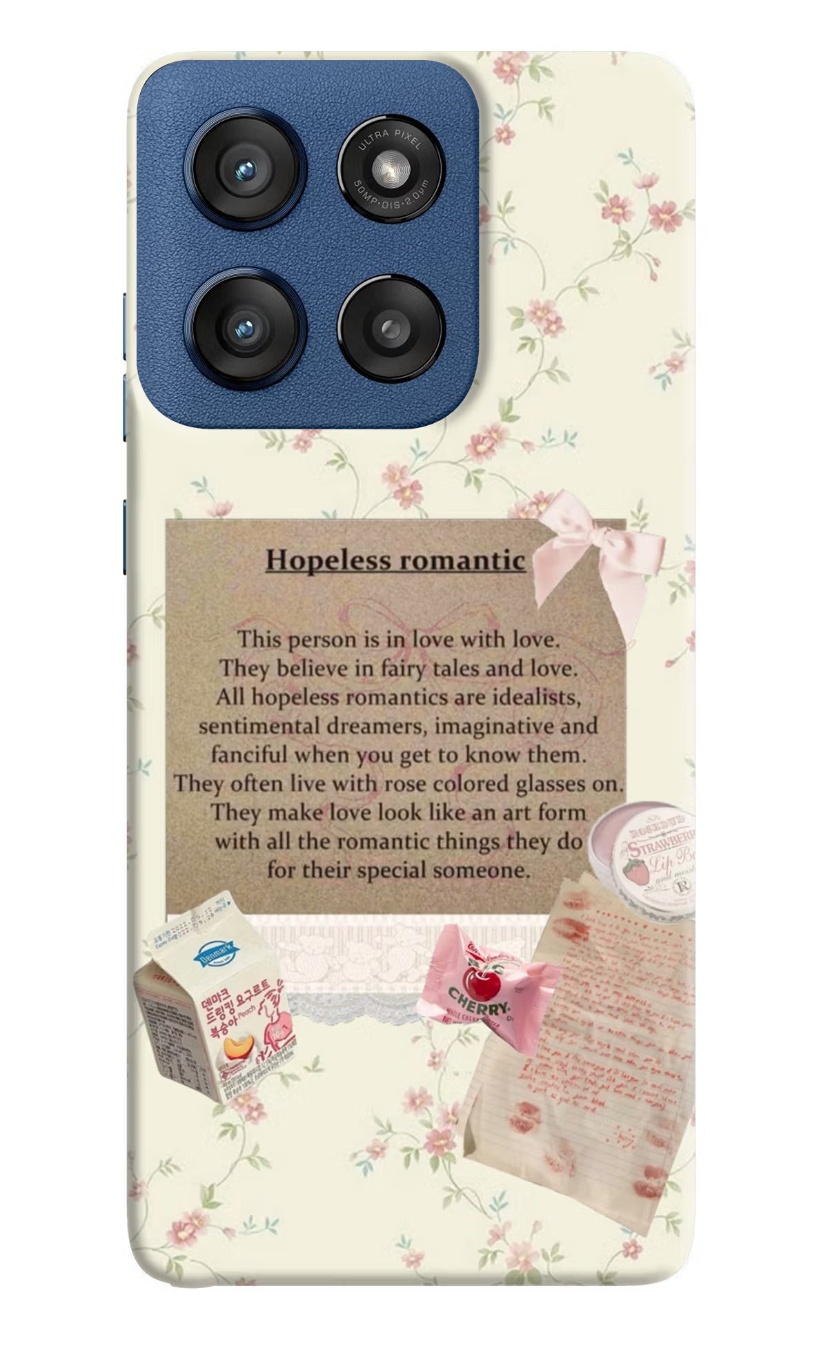 Hopeless Romantic Moto Edge 60 Stylus Hard Case Back Cover by Casekaro