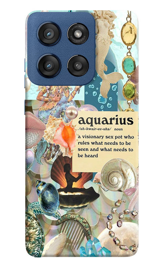 Aquarius Zodiac Moto Edge 60 Stylus Hard Case Back Cover by Casekaro