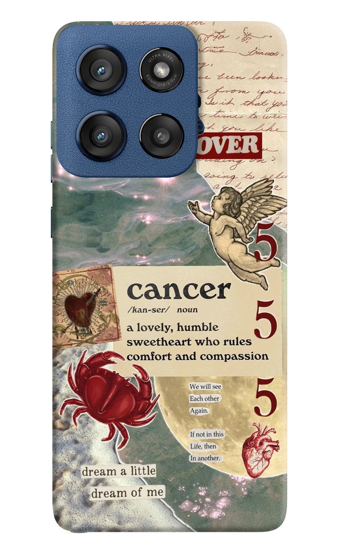 Cancer Zodiac Moto Edge 60 Stylus Hard Case Back Cover by Casekaro