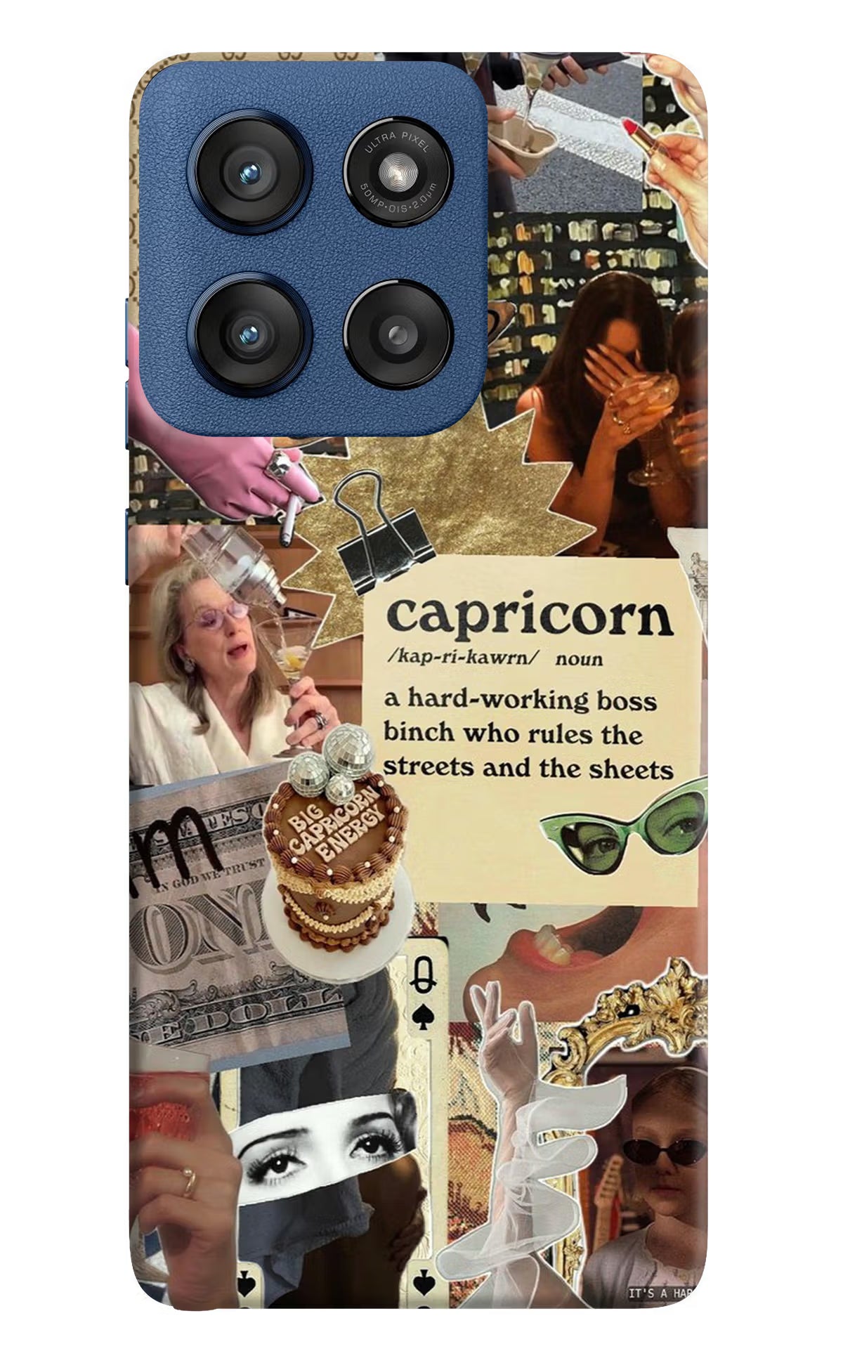 Capricorn Zodiac Moto Edge 60 Stylus Hard Case Back Cover by Casekaro
