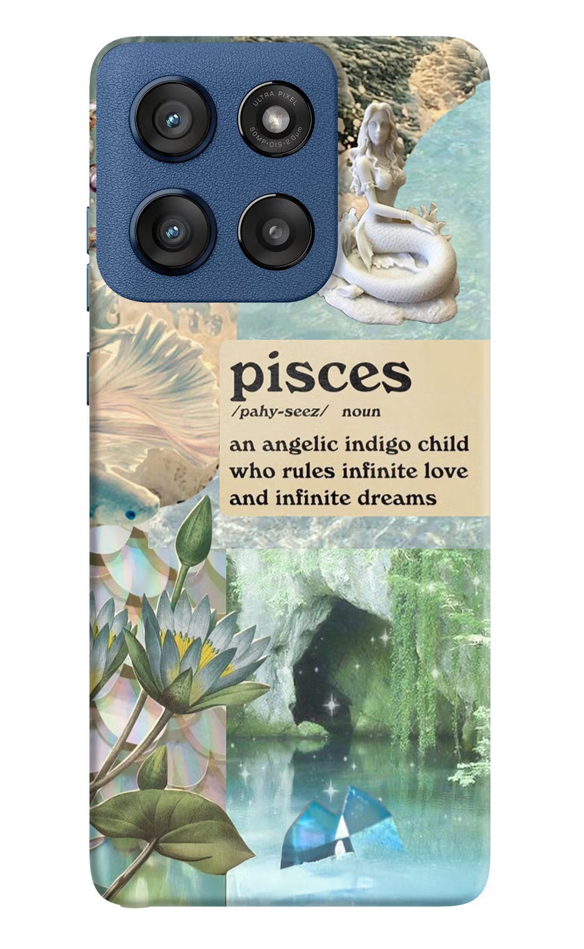 Pisces Zodiac Moto Edge 60 Stylus Hard Case Back Cover by Casekaro