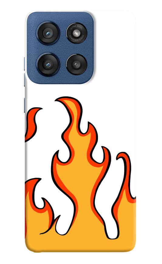 Fired Up – White Moto Edge 60 Stylus Hard Case Back Cover by Casekaro