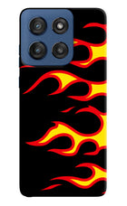 Side Sweep Flames Moto Edge 60 Stylus Hard Case Back Cover by Casekaro