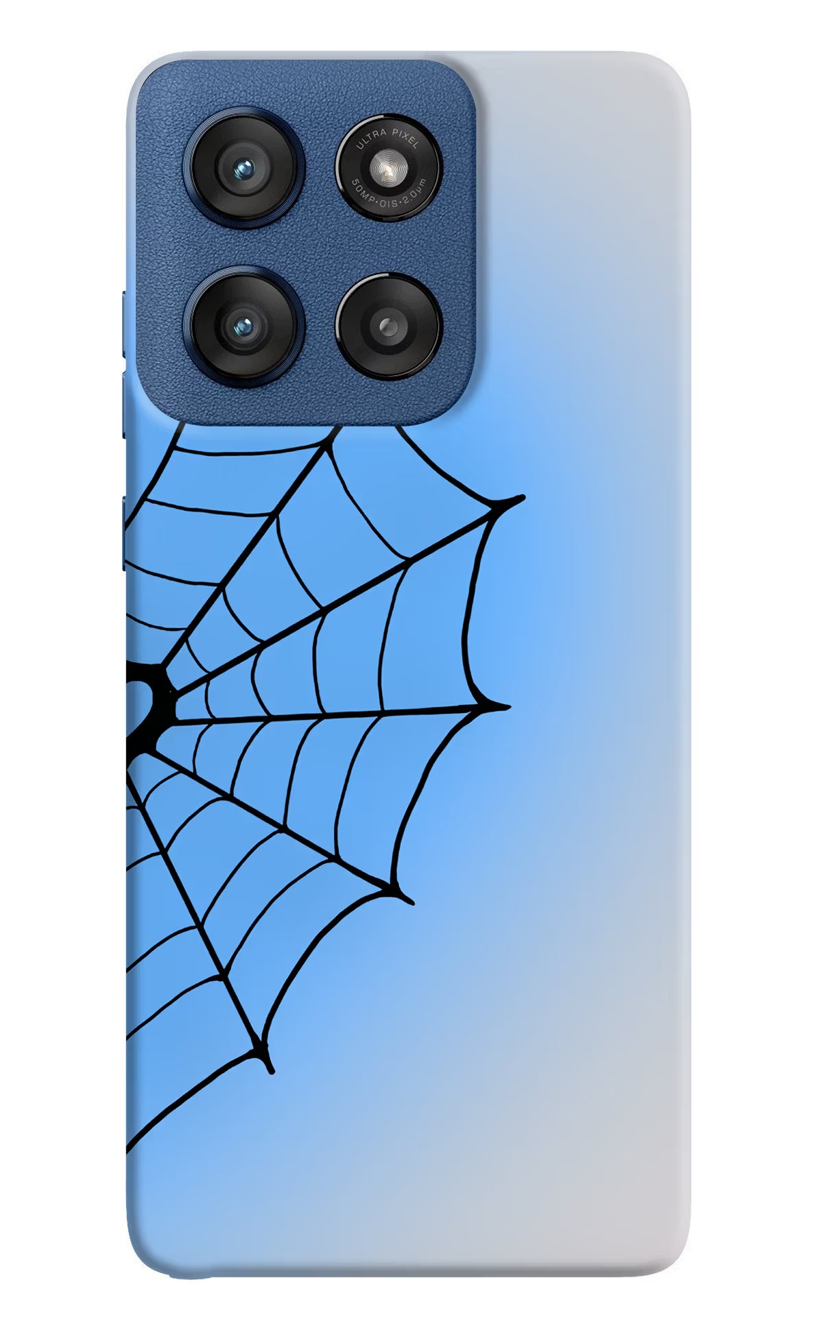 Blue Web Moto Edge 60 Stylus Back Cover