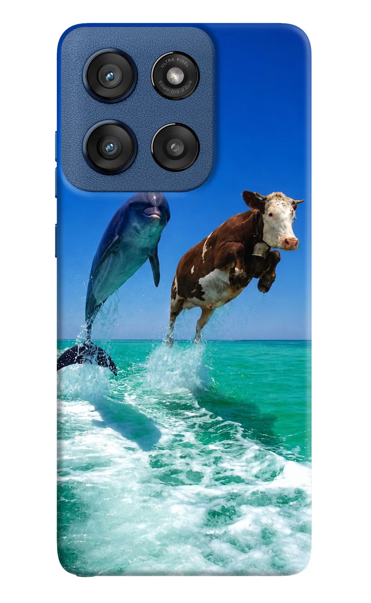 Dolphin vs Cow Moto Edge 60 Stylus Back Cover