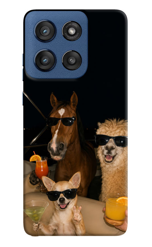 Party Squad Moto Edge 60 Stylus Hard Case Back Cover by Casekaro