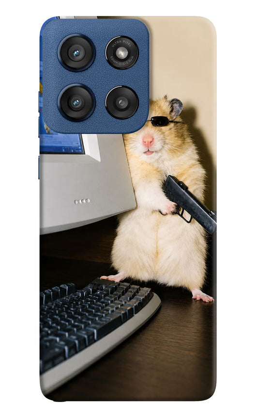 Hacker Hamster Moto Edge 60 Stylus Hard Case Back Cover by Casekaro