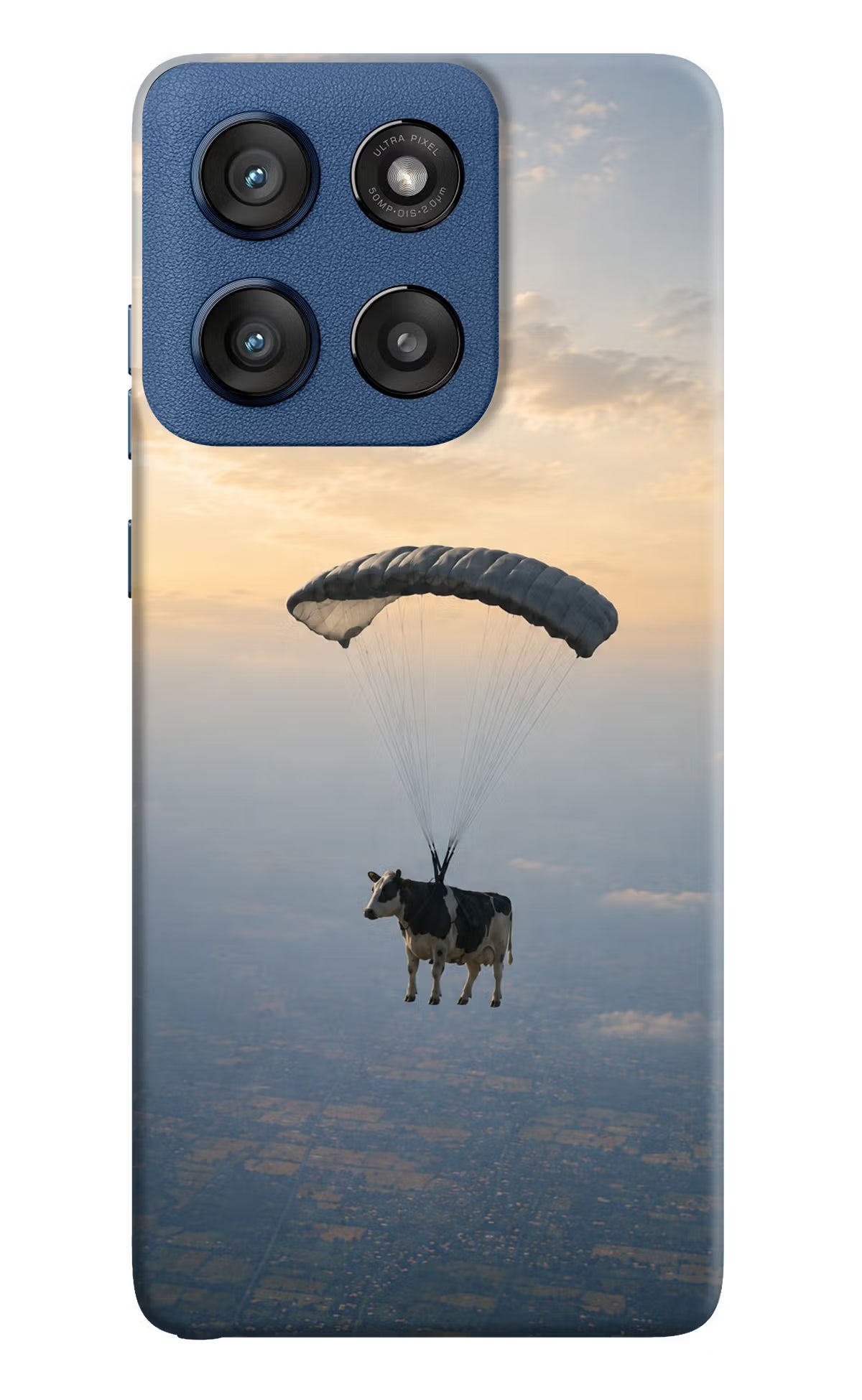 Skydiving Cow Moto Edge 60 Stylus Back Cover