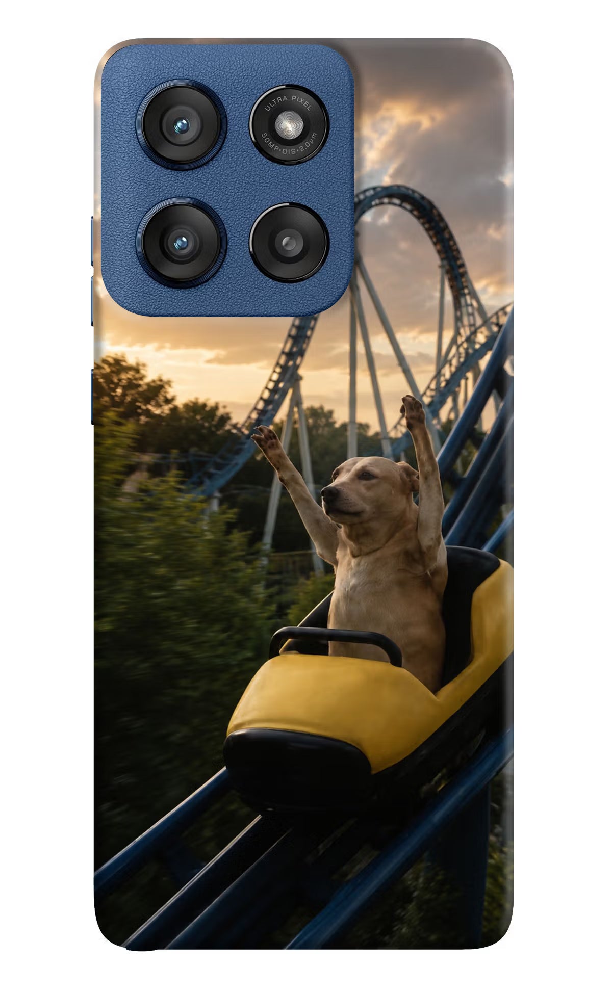 Rollercoaster Dog Moto Edge 60 Stylus Back Cover