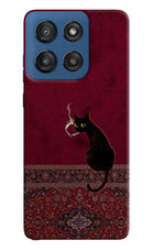 Midnight Cat Moto Edge 60 Stylus Hard Case Back Cover by Casekaro