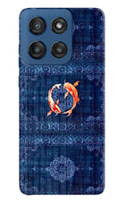 Koi Blue Moto Edge 60 Stylus Hard Case Back Cover by Casekaro