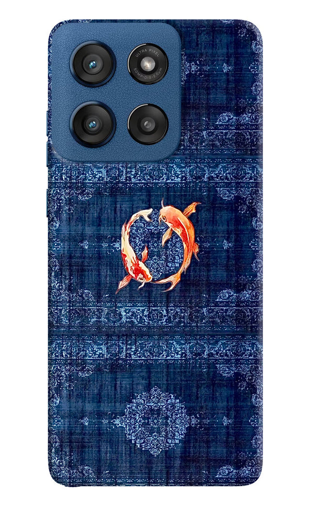 Koi Blue Moto Edge 60 Stylus Hard Case Back Cover by Casekaro