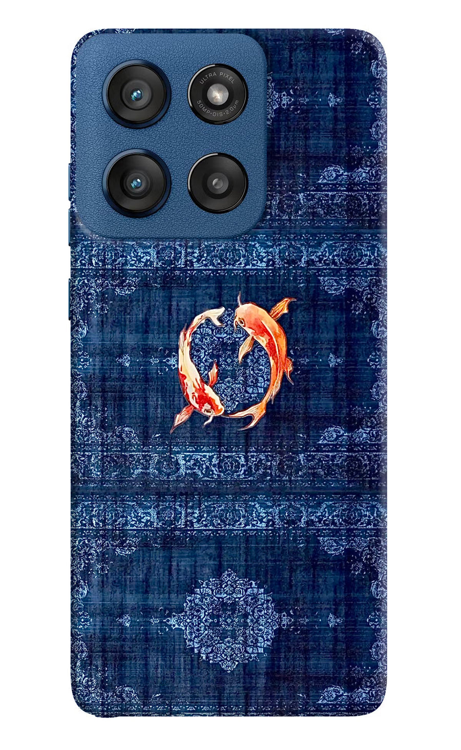 Koi Blue Moto Edge 60 Stylus Back Cover, Hard case