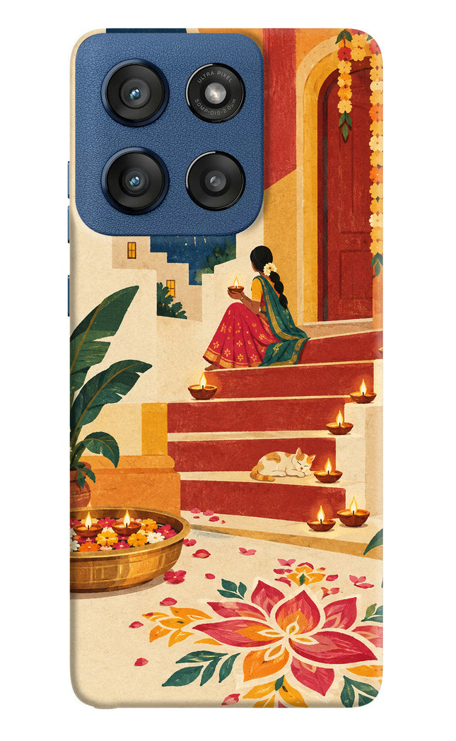 Diwali Rangoli Moto Edge 60 Stylus Hard Case Back Cover by Casekaro