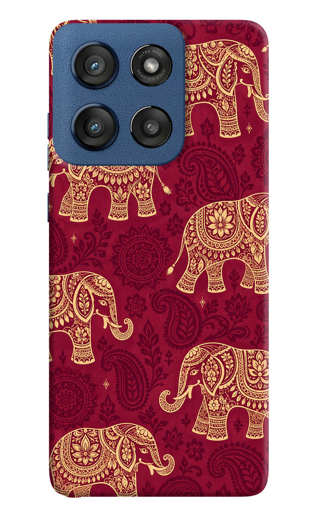Maroon Elephant Moto Edge 60 Stylus Hard Case Back Cover by Casekaro