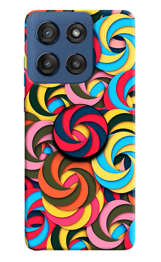 Spiral Pattern Moto Edge 60 Stylus Pop Case by Casekaro