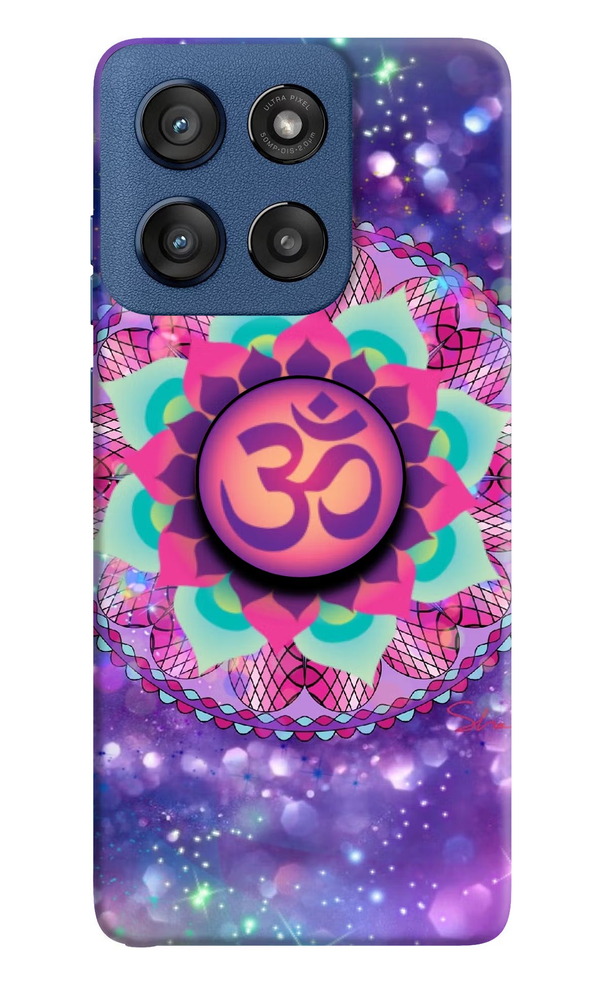 Om Purple Moto Edge 60 Stylus Pop Case by Casekaro