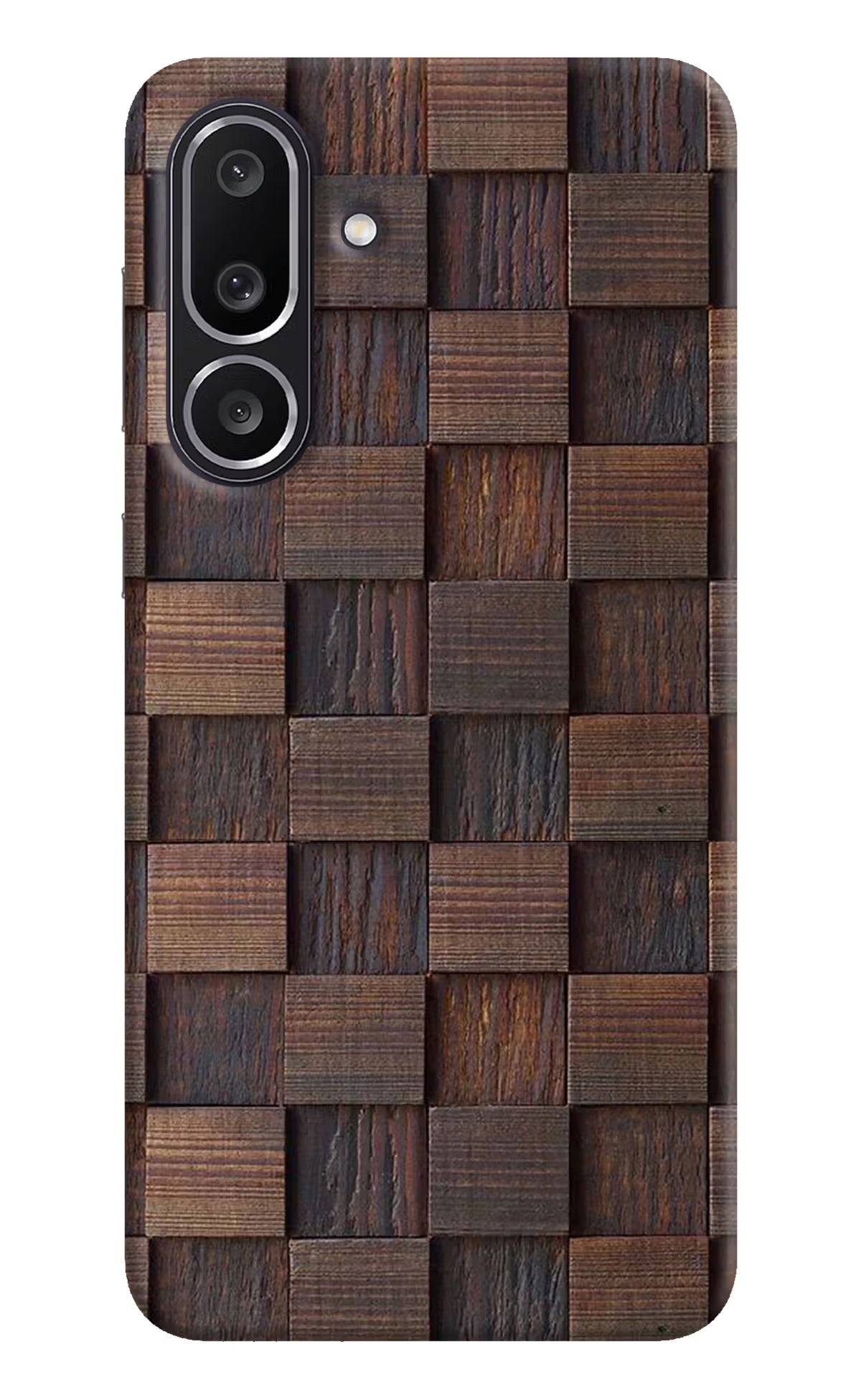 Wooden Cube Design Samsung M56 5G Hard Case Back Cover by Casekaro