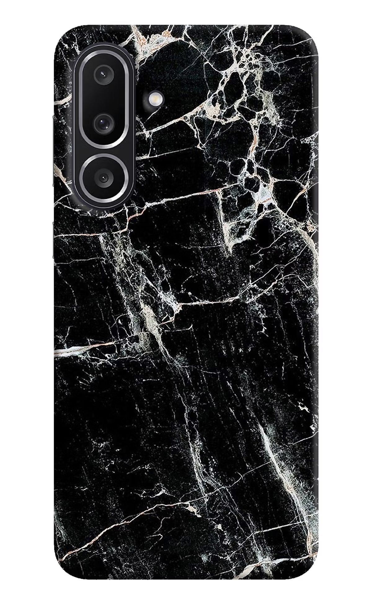 Black Marble Texture Samsung M56 5G Hard Case Back Cover by Casekaro
