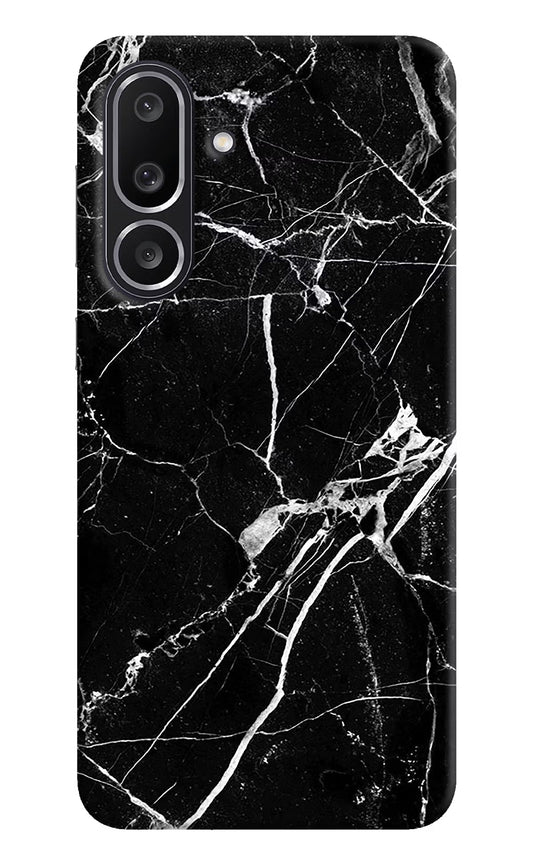 Black Marble Pattern Samsung M56 5G Hard Case Back Cover by Casekaro