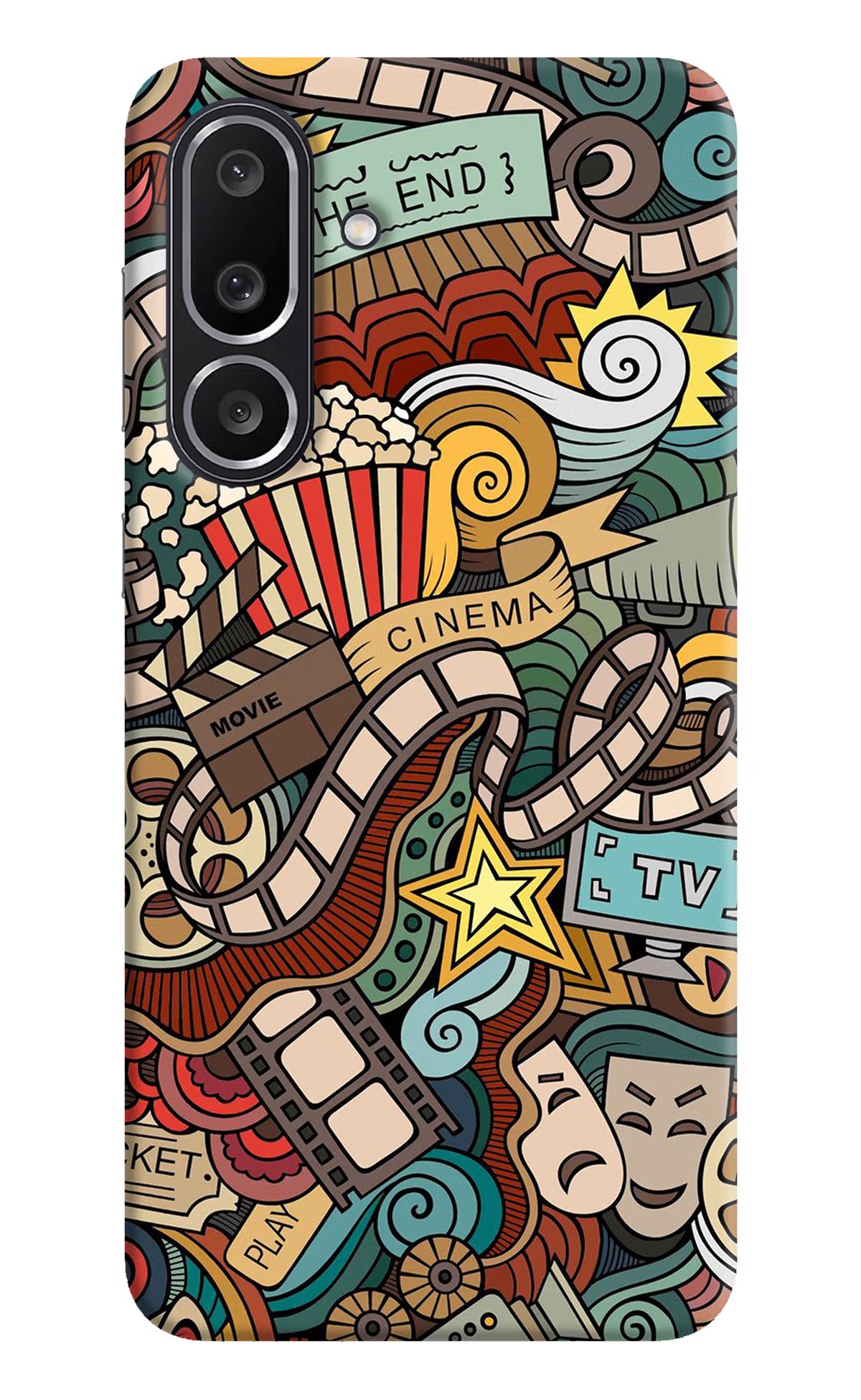 Cinema Abstract Samsung M56 5G Hard Case Back Cover by Casekaro
