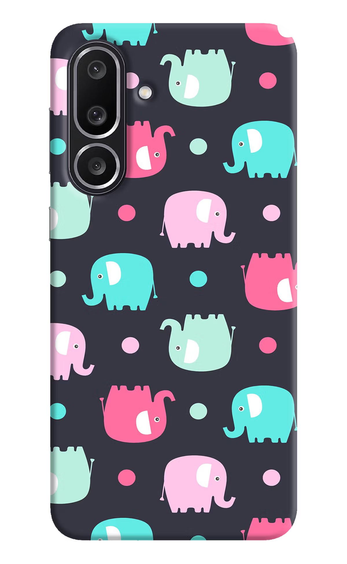 Elephants Samsung M56 5G Hard Case Back Cover by Casekaro
