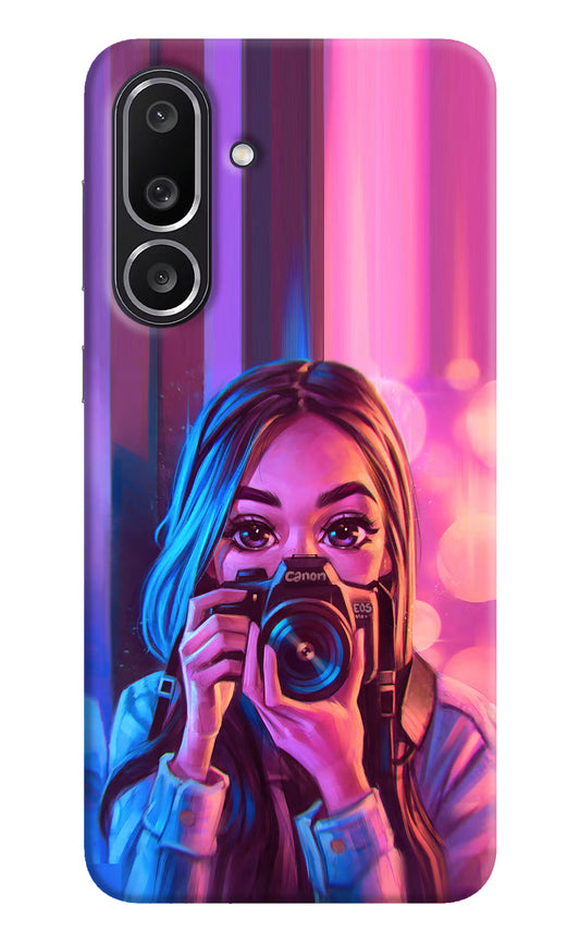 Girl Photographer Samsung M56 5G Hard Case Back Cover by Casekaro
