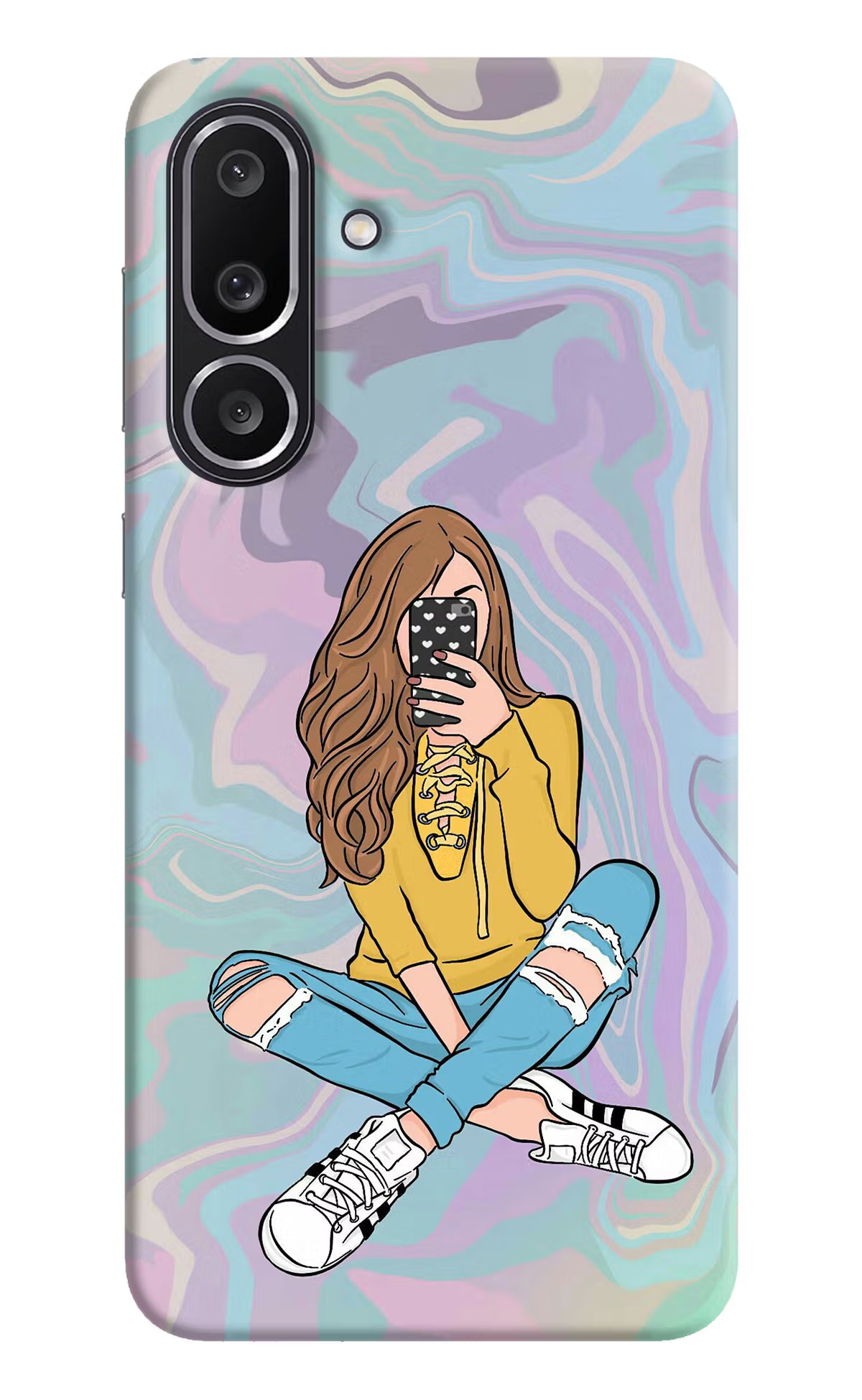 Selfie Girl Samsung M56 5G Hard Case Back Cover by Casekaro