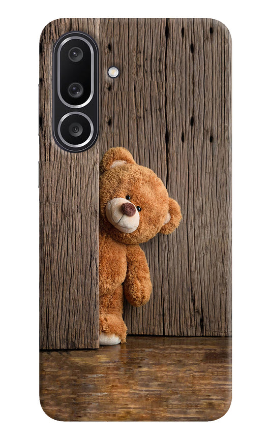 Teddy Wooden Samsung M56 5G Hard Case Back Cover by Casekaro
