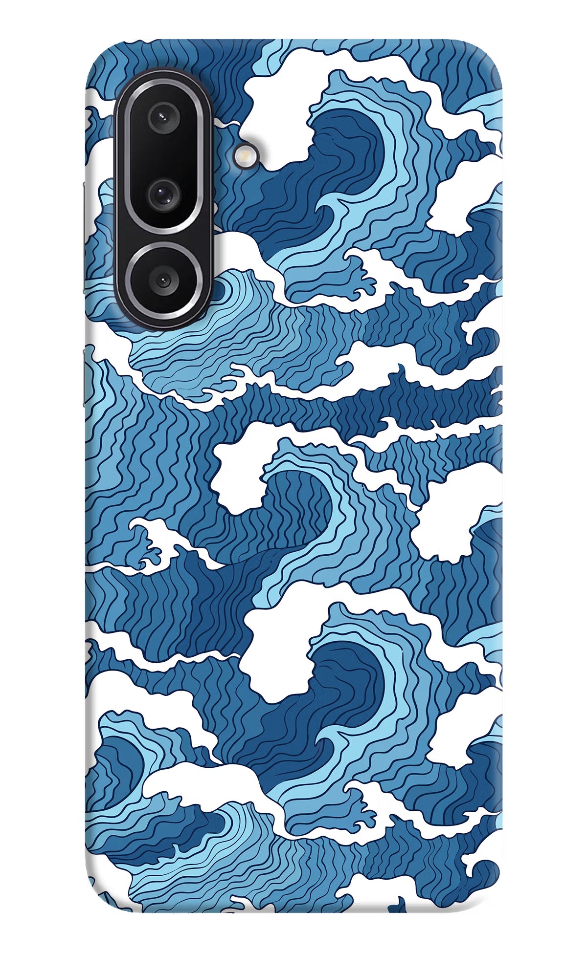 Blue Waves Samsung M56 5G Hard Case Back Cover by Casekaro
