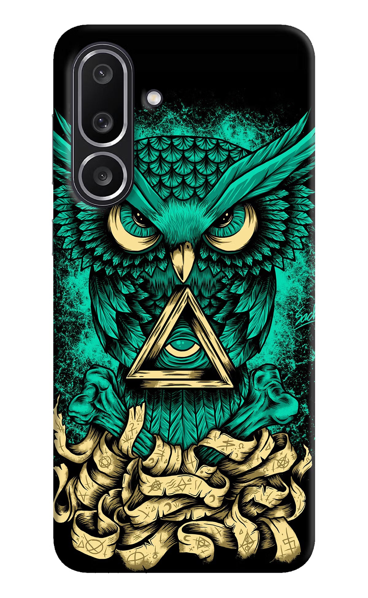 Green Owl Samsung M56 5G Hard Case Back Cover by Casekaro