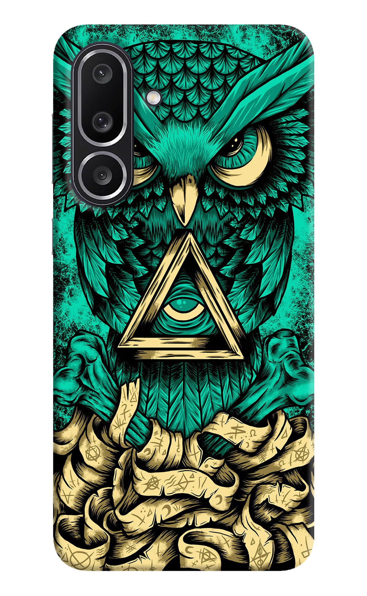 Green Owl Samsung M56 5G Hard Case Back Cover by Casekaro