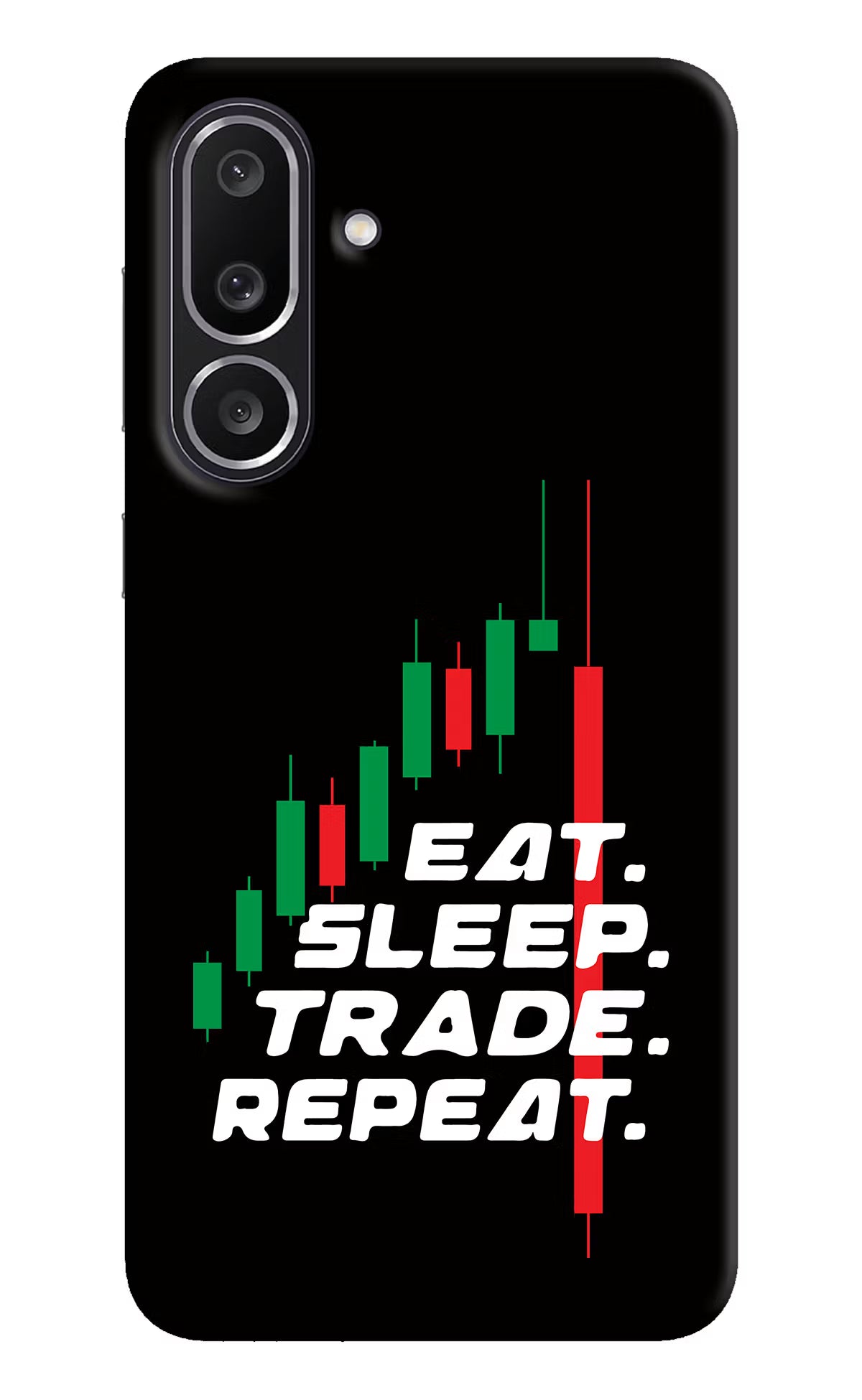 Eat Sleep Trade Repeat Samsung M56 5G Hard Case Back Cover by Casekaro