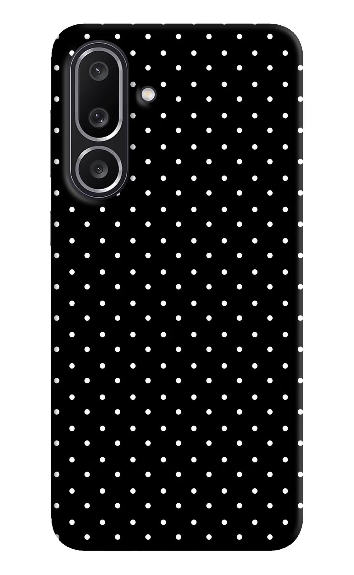 White Dots Samsung M56 5G Hard Case Back Cover by Casekaro