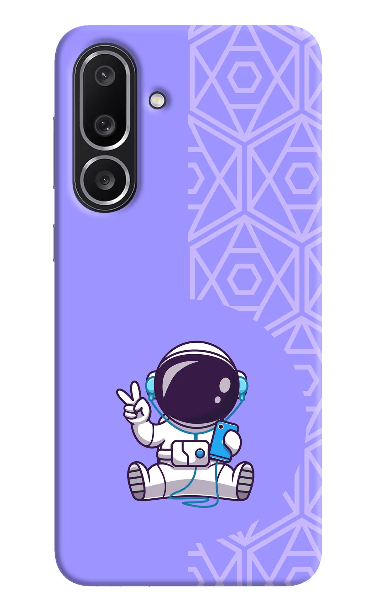 Cute Astronaut Chilling Samsung M56 5G Hard Case Back Cover by Casekaro