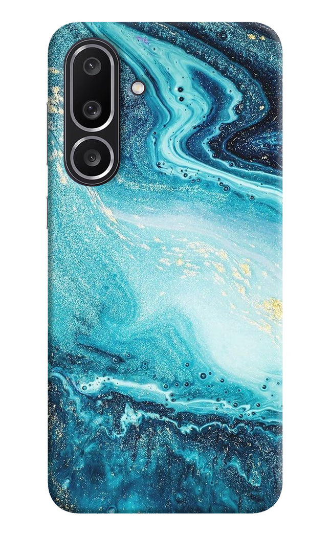 Blue Glitter Marble Samsung M56 5G Hard Case Back Cover by Casekaro